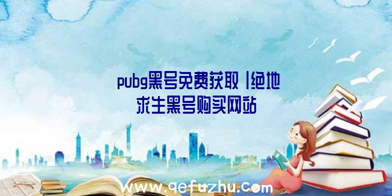 「pubg黑号免费获取」|绝地求生黑号购买网站